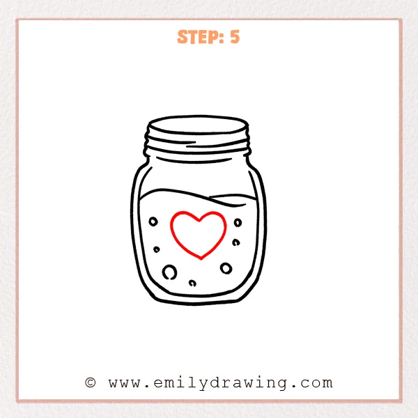 how to draw a mason jar - Step 5